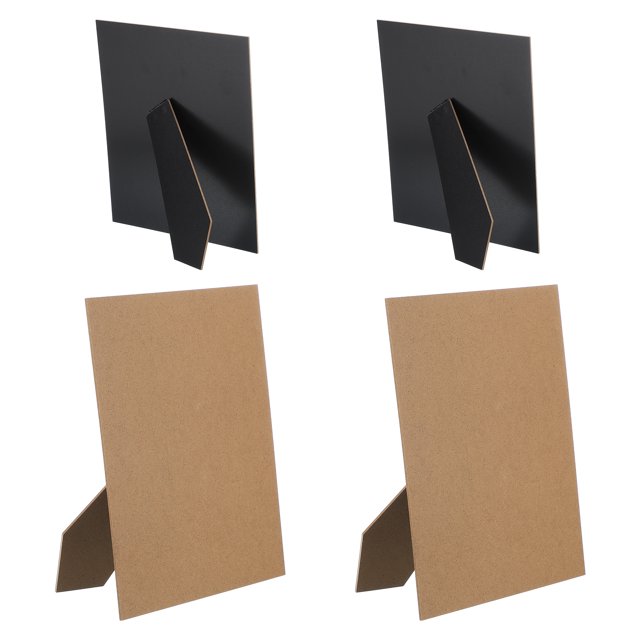 Uxcell Easel Back, Picture Frame Back Stand Replacement Frame Board for 10" DIY Photo Board Art 4 Pcs & Black