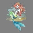 thumbnail image 2 of Junior's The Little Mermaid Ariel Watercolor Pose  Cowl Neck Sweatshirt, 2 of 4