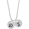 thumbnail image 1 of Delight Jewelry Silvertone Large Script Letter - D - 3/4'' Disc - Silvertone Script Initial Disc - I - Charm Necklace, 20"+3", 1 of 4