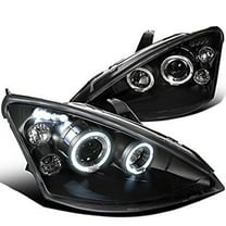 Spec-D Tuning 2LHP-FOC00JM-TM Ford Focus Led Dual Halo Black Projector Head Lights