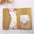 thumbnail image 1 of Tarjetas de invitación de boda 3D de tres pliegues, tarjetas de invitación de felicitación con sobre, corte láser, perla brillante, envío gratis, 1 ud., 1 of 4