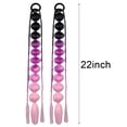 thumbnail image 3 of Dianli Braided Hair Extension Three-Color Gradient Hand-Woven Braided Ponytail Synthetic Clip-in Long High Ponytail Style Heat-Resistant Fiber for Daily Wear Cosplay Party, 3 of 3