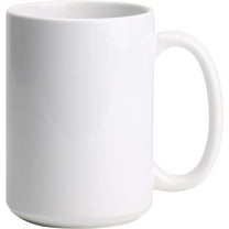 15oz Stoneware Sublimation Coffee Mug, White, Case of 24