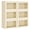 Beige-L(6-Pack), variant on Collapsible Storage Bins With Lids - Stackable Containers Window 6 Pack Fabric Cube For Closet Home & Office Organization Baskets Dark Gray 14.9" X 9.8"