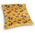 thumbnail image 3 of GZHJMY Throw Pillow Case Decorative Cushion Cover Square Pillowcase, Happy Halloween Spider Web Orange Sofa Bed Pillow Case Cover(16x16inch) Twin Sides Home Decor, 3 of 7