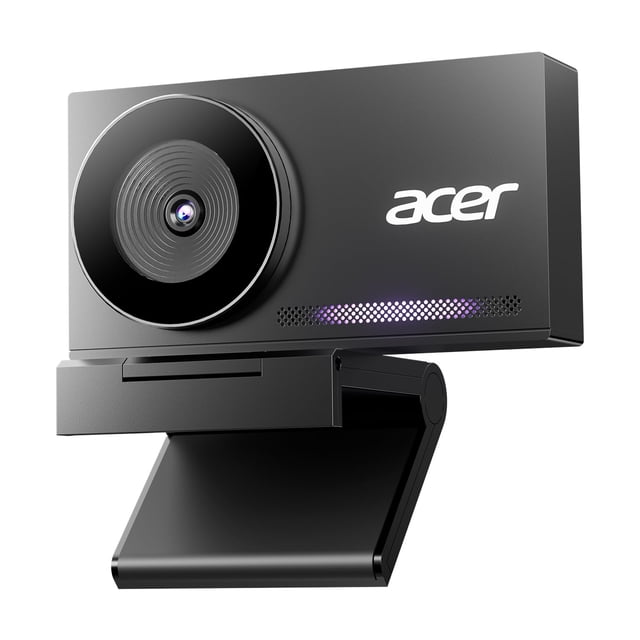 acer 4K Webcam for PC/Mac with All-Metal Unibody Sculpted, Sony 1/2" Sensor, PDAF, 2 Noise Reduction Mics, Privacy Cover, Lightwe
