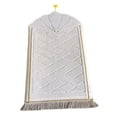 thumbnail image 2 of DOLITY Portable Prayer Rug Blanket 65Cmx110cm Foldable Prayer Mat for Wedding Hajj Home Light Gray, 2 of 9