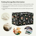 thumbnail image 5 of FREEAMG Eiffel Tower Rose Foldable Canvas Storage Bin, Sturdy Fabric Storage Basket with Handles, Storage Cube Box for Organizing Shelf Nursery Toy Closet 2PCS, 5 of 7
