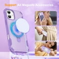 thumbnail image 2 of Designed for iPhone 16 Case with Magnetic Invisible Stand [Military Drop Protection] [Compatible with MagSafe] Shockproof Slim Dual Layer Rugged Phone Case For iPhone 16,Purple, 2 of 7