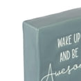 thumbnail image 2 of Linden “Wake Up and Be Awesome” Porcelain Tabletop Square Art Plaque, 2 of 4
