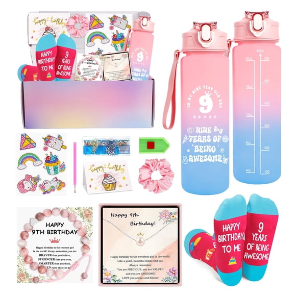 Set de Regalo Juesly para Niña de 9 Años con Vaso, Collar y Más