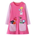 thumbnail image 1 of Vestido Hongshilian de dibujos animados de científico de algodón rosa para niña 3T-7Y, 1 of 5