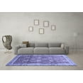thumbnail image 3 of Ahgly Company Indoor Round Abstract Blue Modern Area Rugs, 7' Round, 3 of 4
