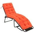 thumbnail image 6 of Topbuy Patio Chaise Lounge Cushion Recliner Quilted Thick Padded Seat Cushion w/Ties Orange, 6 of 7
