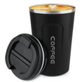 thumbnail image 6 of Kingtowag (Mug Cup with Lid Black), Travel Car Stainless Thermal Vacuum Coffee Mug, 510Ml Black Cup with Lid, Double Layer Insulation for Hot and Cold Drinks, Leak-Proof and Durable, 6 of 8