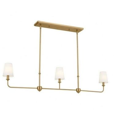 3 Light Chandelier in Traditional Style-13.5 inches Tall and 4.5 inches Wide-Brushed Natural Brass Finish Bailey Street Home 147-Bel-4964833
