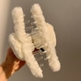 thumbnail image 6 of Eoperou Plush Panda Shape Hair Claw Strong Grip Back Head Hair Clip Cartoon Shark Girl Hair Claw Hair Accessories, 6 of 7