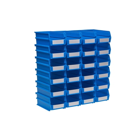 Triton Products® LocBin 7-3/8"L x 4-1/8"W x 3"H Stacking, Hanging, Interlocking Polypropylene Bins, 24ct