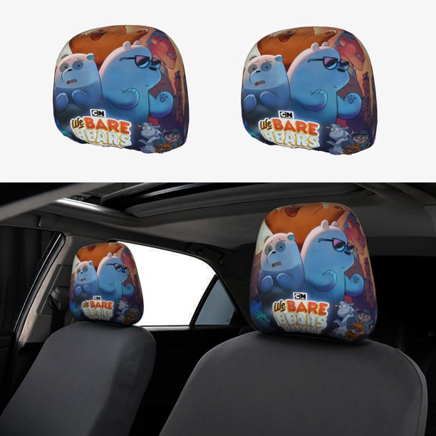 Escandalosos (2) Funda Protectora Universal para Reposacabezas de Coche, Funda Elástica para Reposacabezas de Asiento de Auto, Funda de Tela Antipolvo, Accesorios de Interior 2 Piezas