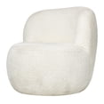 thumbnail image 6 of DecMode Polyester Rounded Barrel Lounge Chair, White, 6 of 12