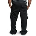 thumbnail image 4 of Men Solid Color Sweatpants Casual Style Cargo Pants, 4 of 4