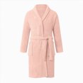 thumbnail image 2 of NOLDARES Mens Robe Cotton Bathrobe Soft Terry Cloth Towel Bath Robe for Men(Pink,One Size), 2 of 6
