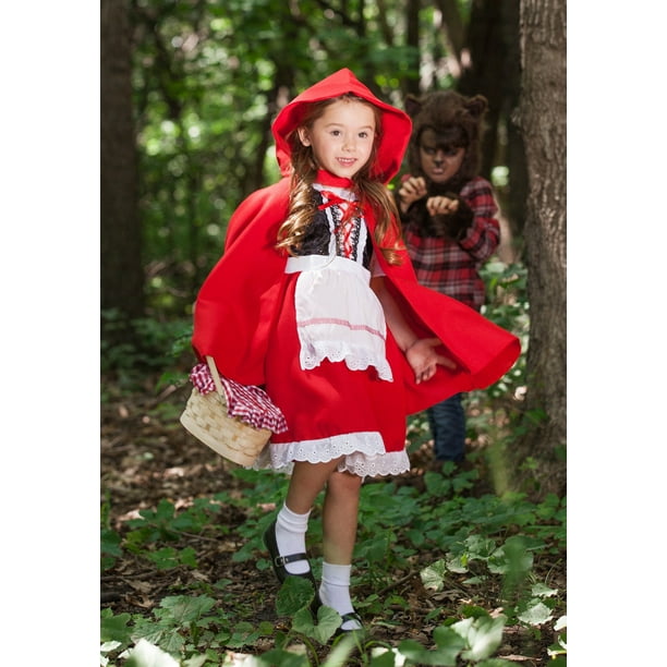 Fun Costumes Girls Deluxe Little Red Riding Hood Costume