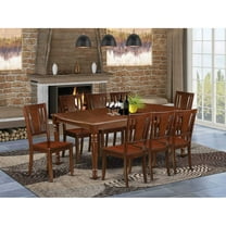 East West Furniture Dining Room Set Mahogany, DODU9-MAH-W