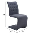 thumbnail image 3 of Zuo 100285 Hyper Dining Chair, Dark Gray, 3 of 7