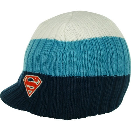 Superman Embroidered Beanie - Superman Visor Beanie