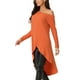 thumbnail image 4 of INSPIRAR CHIC Blusa Casual de Mujer de Un Hombro, Manga Larga, Corte Alto-Bajo, Dobladillo Irregular, Color Naranja, 4 of 6