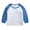 Blue, variant on Toddler Boys Girls Long Sleeve Raglan Shirt Baseball Tee Cotton T-Shirt Kids Casual Athletic Tee Shirts for 2-12Years