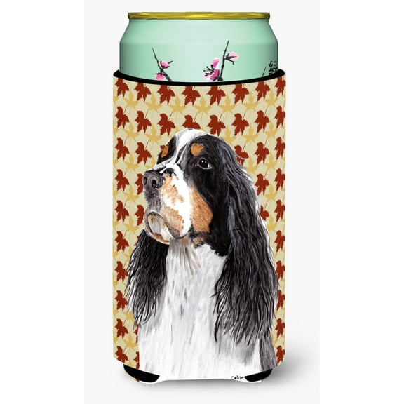 Springer Spaniel Fall Leaves Portrait Tall Boy Hugger