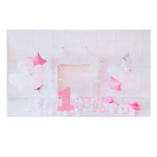 1st Birthday Photo Studio Backdrop 3D Photography Background Wall Props 5x3ft (1834)
