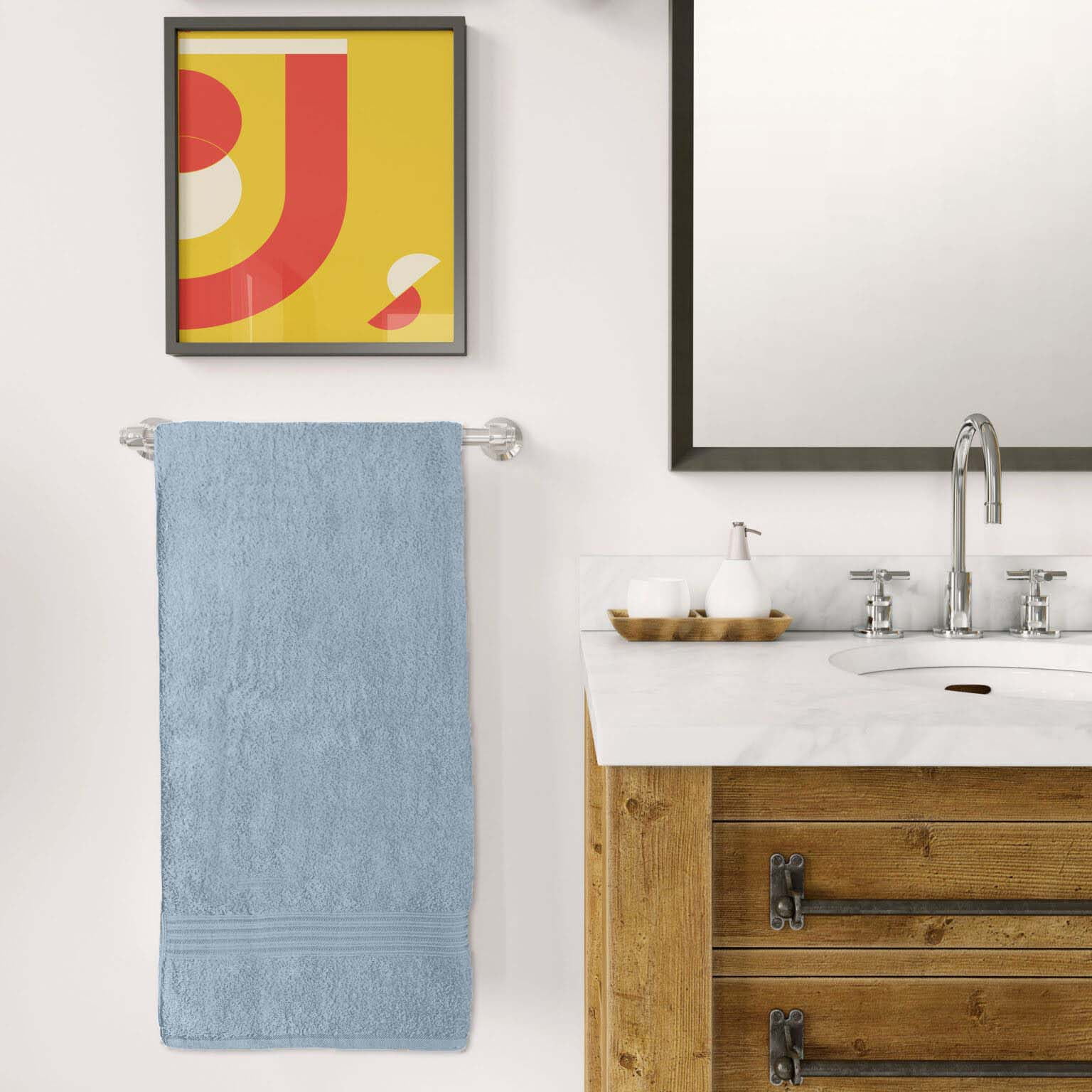 HURBANE HOME 4 Piece Super Soft Bath Towels for Bathroom, Highly Absorbent, Cotton Towels