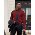 thumbnail image 4 of COOFANDY Men Button Down Dress Shirts Long Sleeve Formal Shirt Untucked Polyester Shirt, 4 of 6