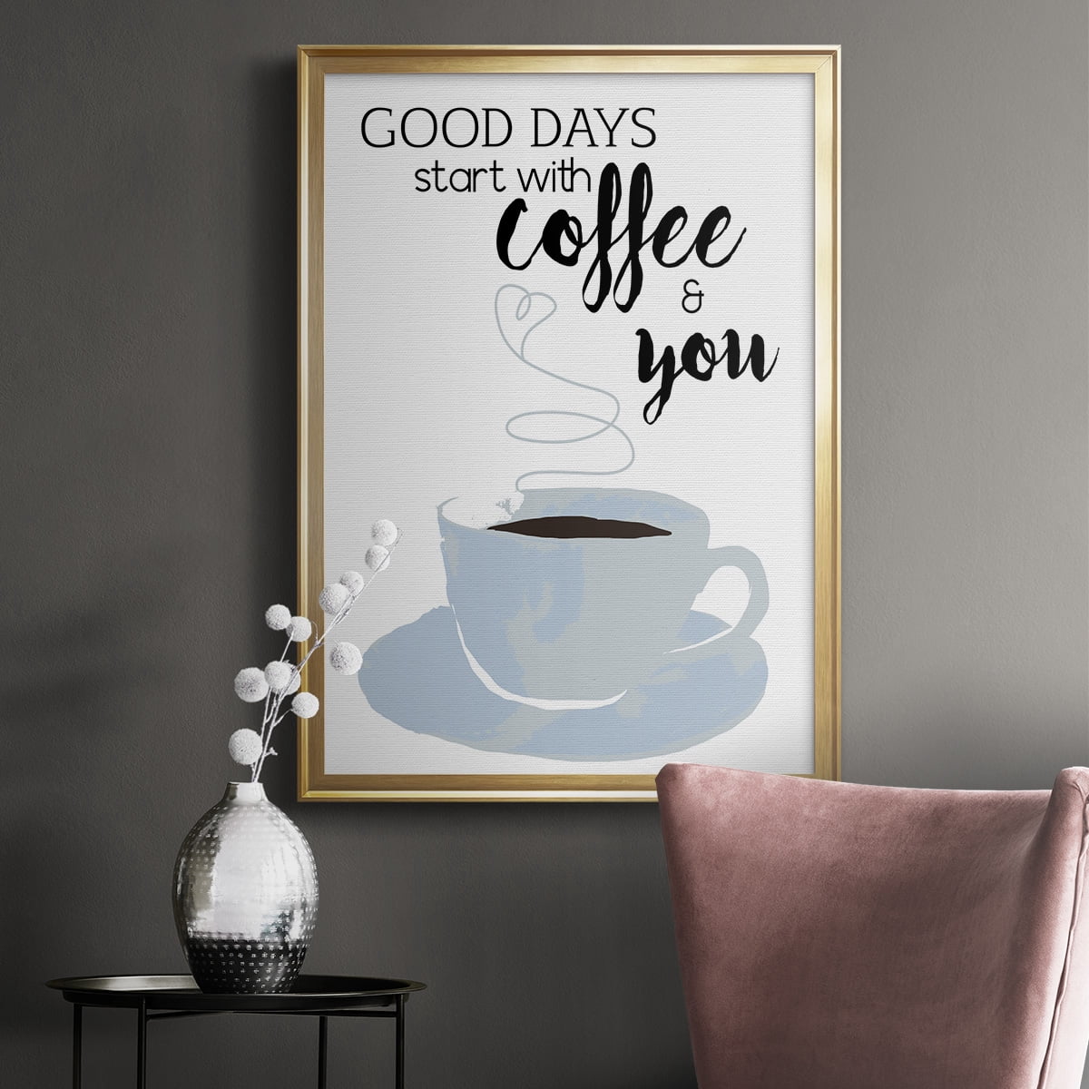 Start With Coffee & You Premium Framed Print - Ready to Hang