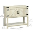 thumbnail image 3 of HOMCOM Buffet de Cuisine avec Armoire de Rangement, Étagère Inférieure, Chêne, 3 of 10