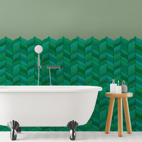 Mosaicowall 10-Sheet Peel and Stick Tile - 11.9"x11.8" Premium Kitchen Self Adhesive Backsplash Tile