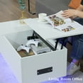 Lift Top Coffee Table with Hidden Storage Compartment and Charging