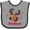 Heather and Black, variant on Inktastic Merry Christmas Reindeer Boys or Girls Baby Bib
