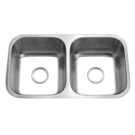 Houzer Eston 31 in Stainless Steel Undermount 50/50 Double Bowl Kitchen Sink - STD-2100-1