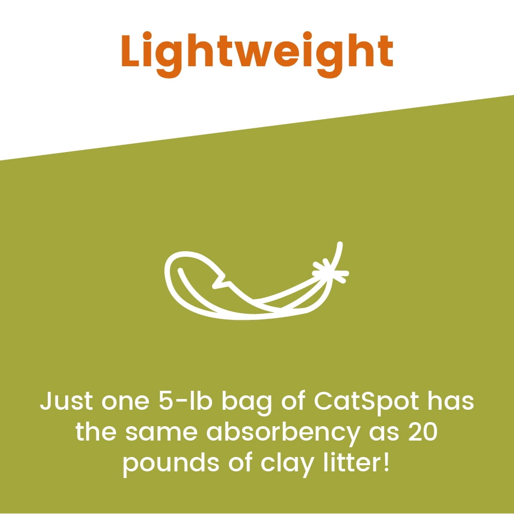 (2 pack) Catspot 100% Organic Coconut Non Clumping Cat Litter, 5 lb Bag