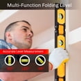 thumbnail image 3 of COOLHOOD Foldable Aluminum Levels Tool High Accuracy Measurement Rustproof Compact Storage Suitable For Carpentry And Renovations, 3 of 3
