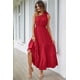 thumbnail image 4 of Vestido PRETTYGARDEN Maxi Floral de Verano con Hombro Descubierto Rojo XXL, 4 of 8