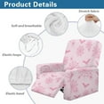 thumbnail image 4 of SCRAWLGOD Halloween Bat Spider Print Pink Recliner Slipcover Stretch Reclining Chair Covers Recliner Chair Covers with Storage Pocket Furniture Protector 4 Pieces Sofa Cover Prevent Stain, 4 of 7