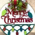 thumbnail image 5 of Christmas Wreath for Front Door Decor Merry Christmas Sign Door Hanger Decorations Wooden Christmas Decor Door Wreath Gift Home Decor Merry Christmas Sign 15 Inches, 5 of 7