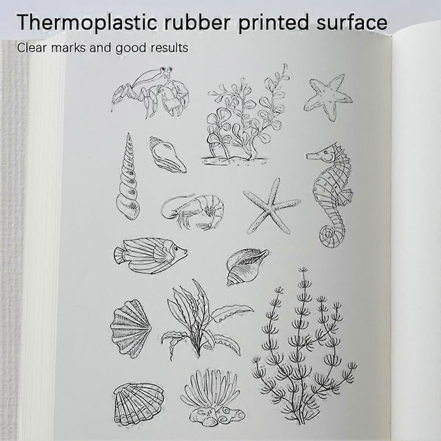 Transparent Stamp Cutting Die Clear Rubber DIY Journal Sea Horse Conch Seabed Pattern Craft