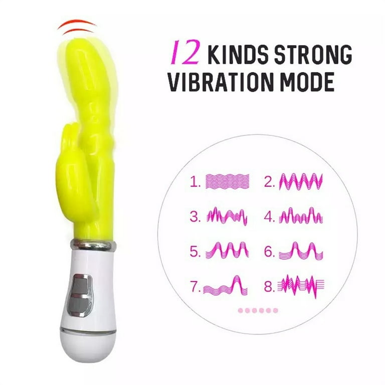 Adult Rabbit Vibrator Double Rod G spot stimulation Silicone Waterproof  Clitoral Massager Sex Toy for Women