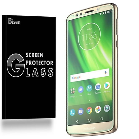 [2-Pack] Motorola Moto G6 Play BISEN Tempered Glass Screen Protector, Anti-Scratch, Anti-Shock, Shatterproof, Bubble